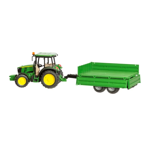 Играчка трактор John Deere 5115M с ремарке