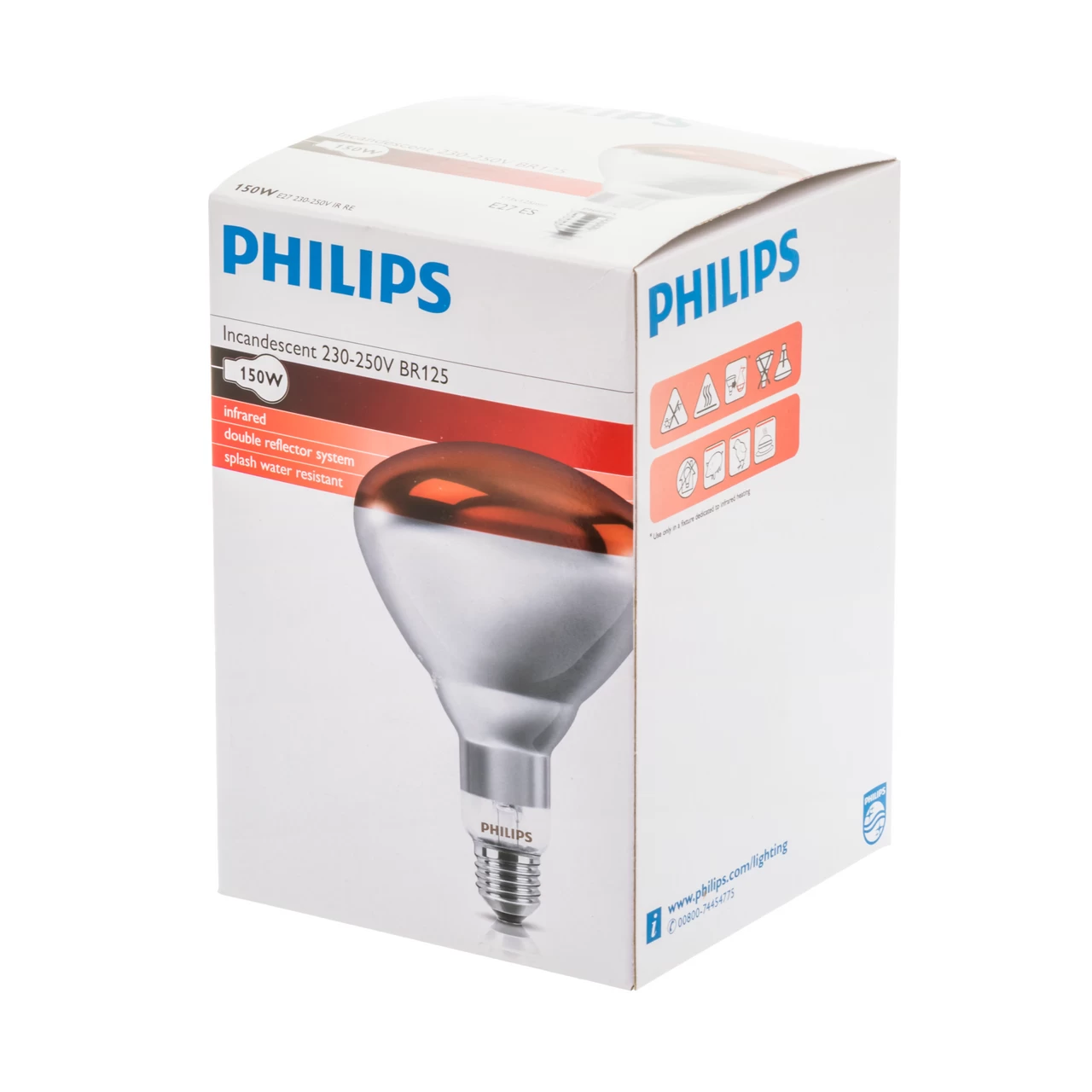 Инфрачервена нагревателна крушка, 150 W, Philips