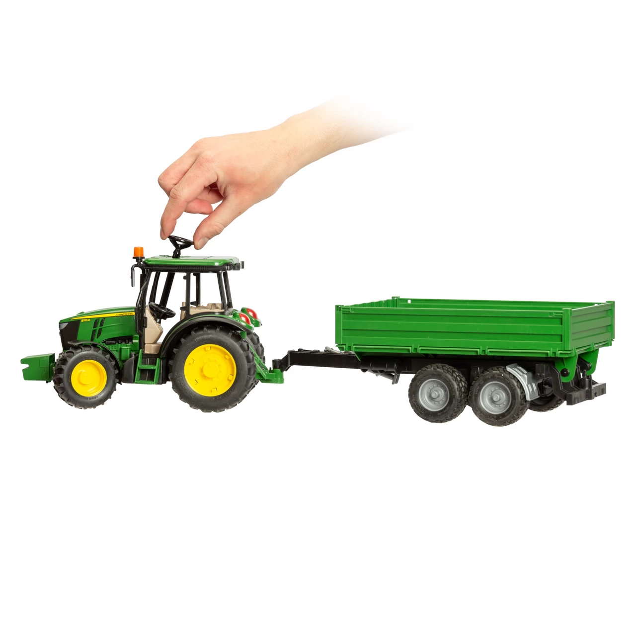 Играчка трактор John Deere 5115M с ремарке